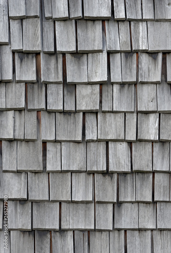 Old weathered wooden shingles
