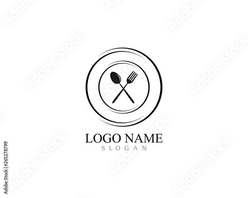 fork and spoon logo template