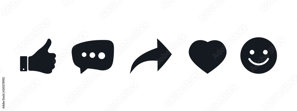 like share comment text symbol emoji