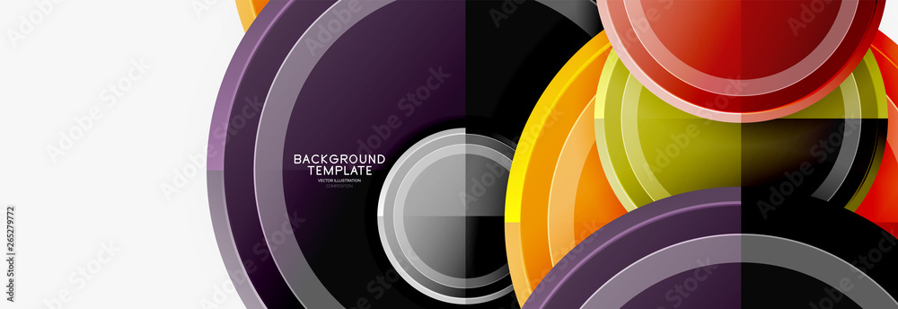 Fototapeta premium Colorful glossy circles background