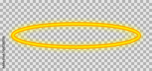 Golden nimbus. Holy angel nimbus. Vector illustration