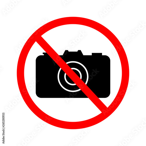 ์No photograph sign vector. Do not take pictures. Vector EPS 10.