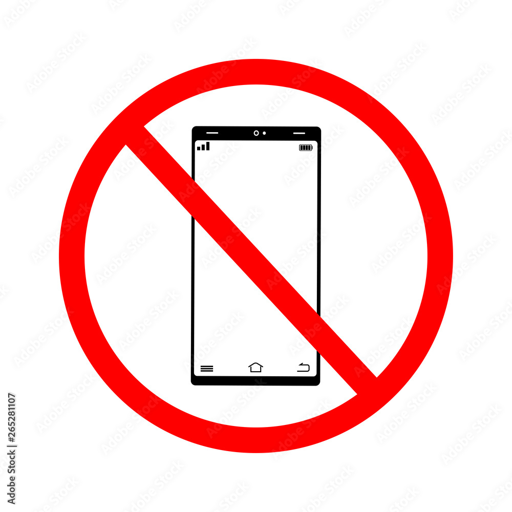 No Cell Phone Sign vector.Do not use mobile phones. No Cell Phone Sign vector.Do not use mobile phones.