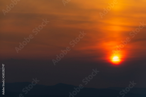 Sunset above mountain shadows  © b. Sergiu