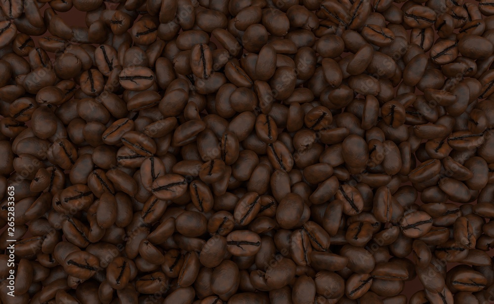Fototapeta premium Stack of coffee seeds