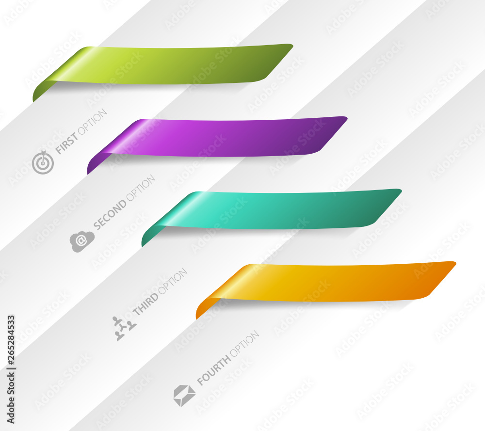 Bandeaux colorés pour mise en page et onglets