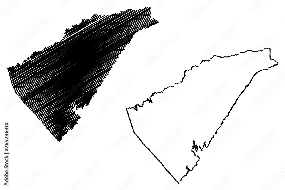 Calaveras County, California (Counties in California, United States of America,USA, U.S., US) map vector illustration, scribble sketch Calaveras map