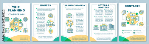 Trip planning brochure template layout