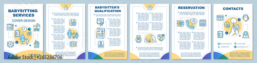 Babysitting support brochure template layout