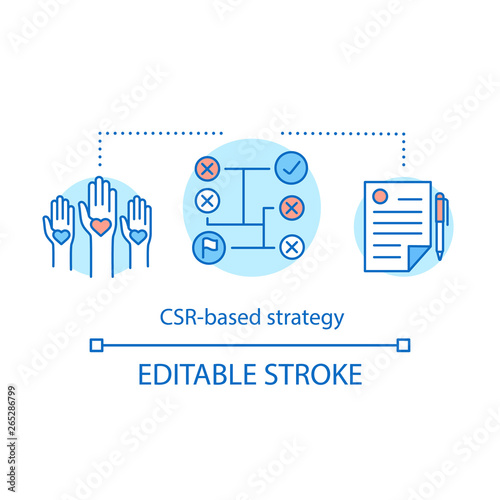 CSR-based strategy concept icon