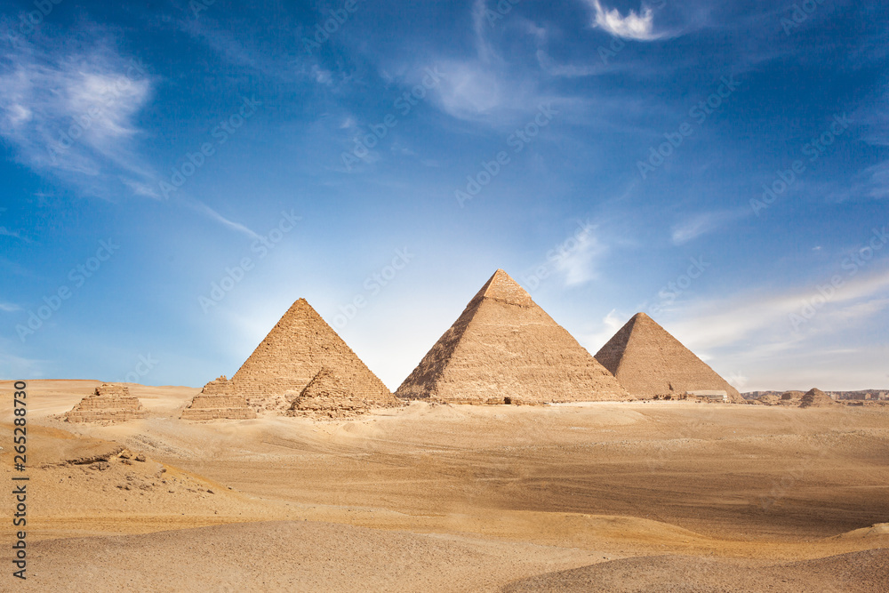 General view of pyramids - obrazy, fototapety, plakaty 