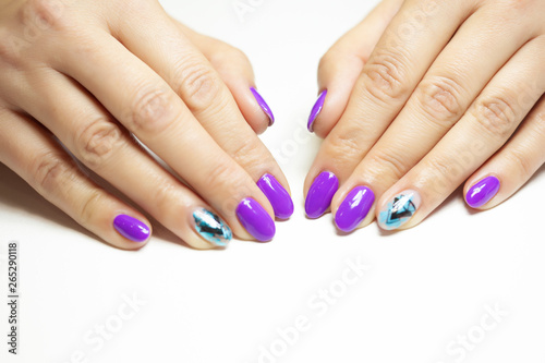 Female hands in manicure salon