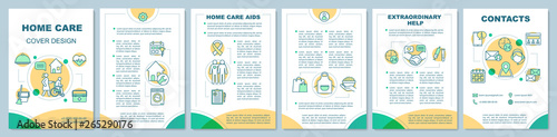 Home care brochure template layout