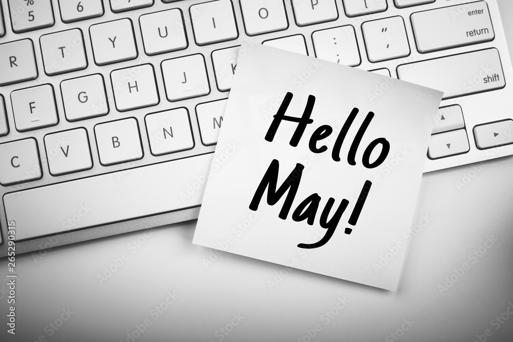 Hello May Concept On Sticky Note Hello May Concept On Sticky Note
