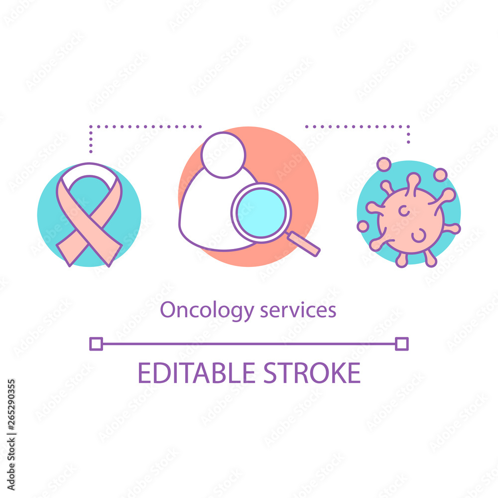 Fototapeta premium Oncology services concept icon