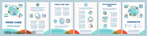 Home health care brochure template layout