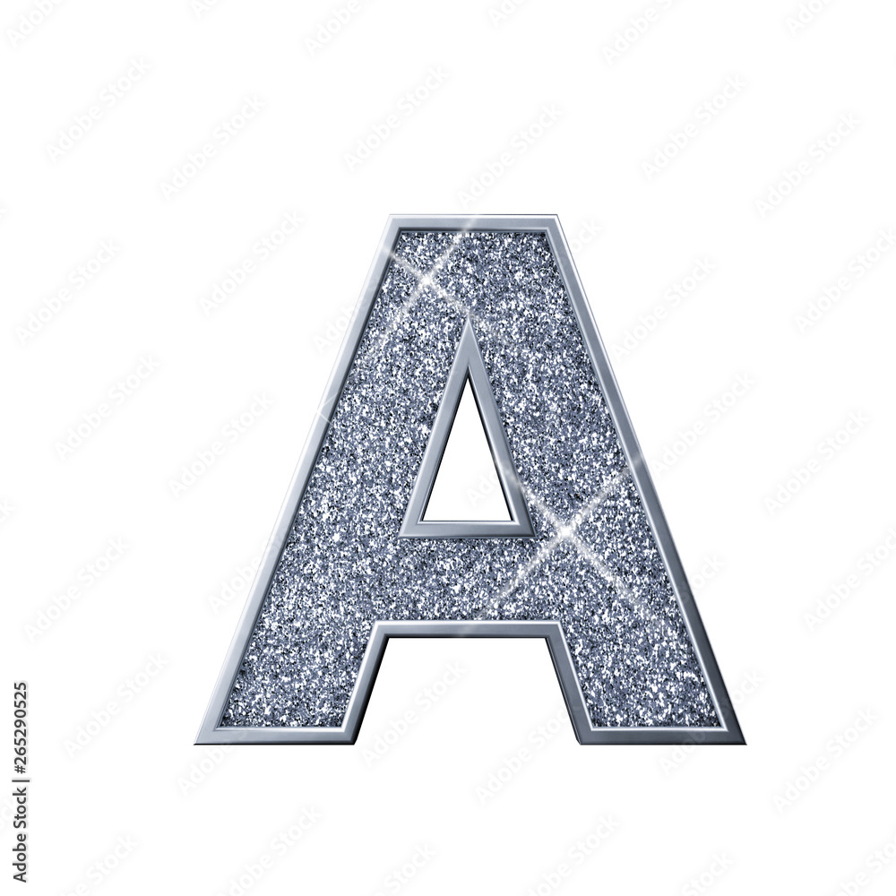 The Letter A In Silver