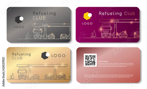 set of premium segment refueling club discount cards