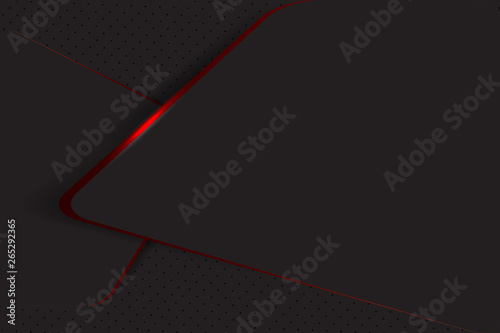 Red and black Abstract material frame layout modern tech with layer design template background