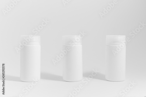 Medicine bottle in white background