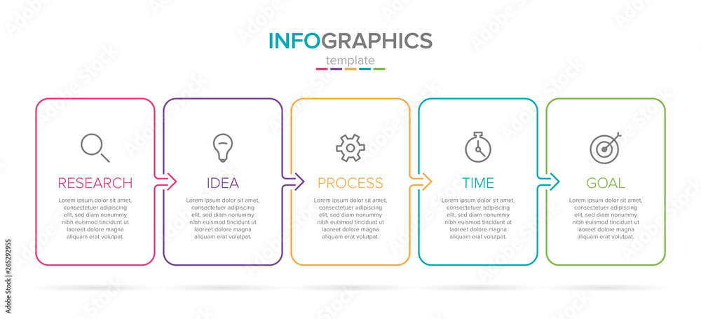 Vector infographic label template with icons. 5 options or steps. Infographics for business concept. Can be used for info graphics, flow charts, presentations, web sites, banners, printed materials. Vector infographic label template with icons. 5 options or steps. Infographics for business concept. Can be used for info graphics, flow charts, presentations, web sites, banners, printed materials.