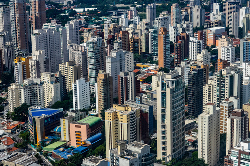 Aerial view of big city. Sao Paulo Brazil  South America. 