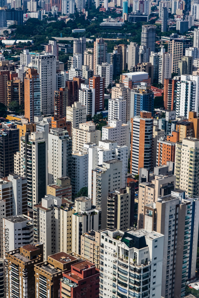 Obraz premium Aerial view of big city. Sao Paulo Brazil, South America. 