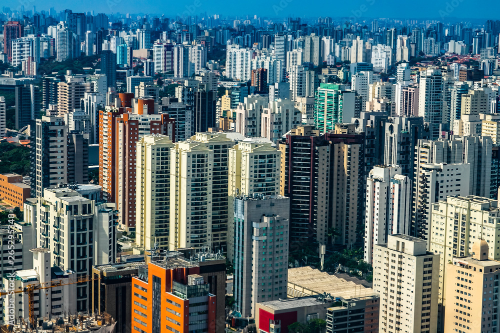 Obraz premium Aerial view of big city. Sao Paulo Brazil, South America. 