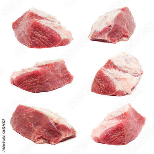 raw meat isolated on white