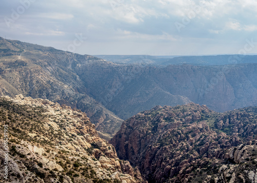 Dana Biosphere Reserve, elevated view, Tafilah Governorate, Jordan photo