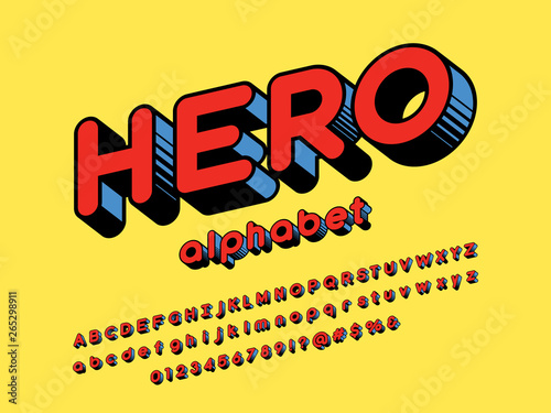 Superhero Comic Style Vector Font