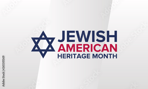 Jewish American Heritage Month. Celebrated in May. Annual recognition of Jewish American achievements in and contributions to the United States of America. Poster, card, banner and background. Vector