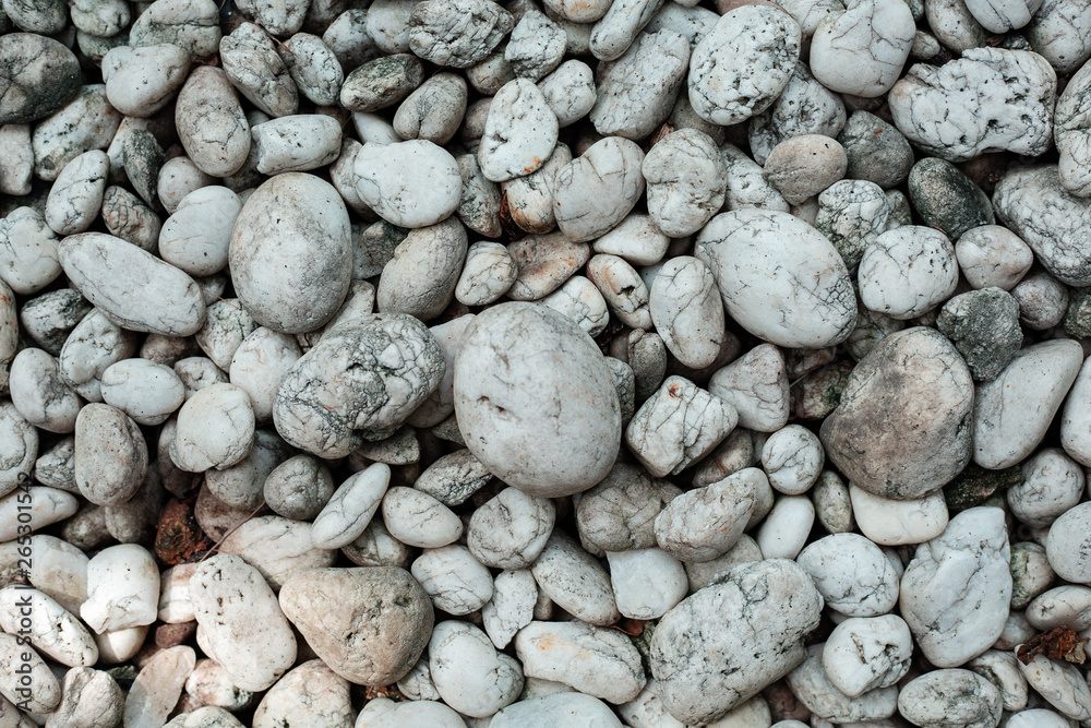 gray stones, many stones, round stones of gray color gray stones, many stones, round stones of gray color