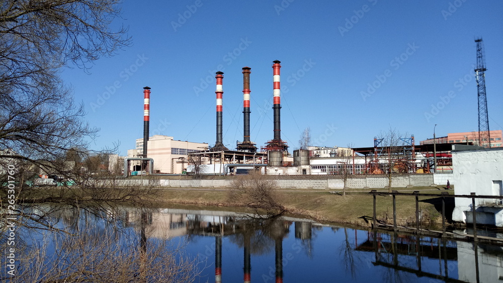 industrial factory in city of Minsk industrial factory in city of Minsk