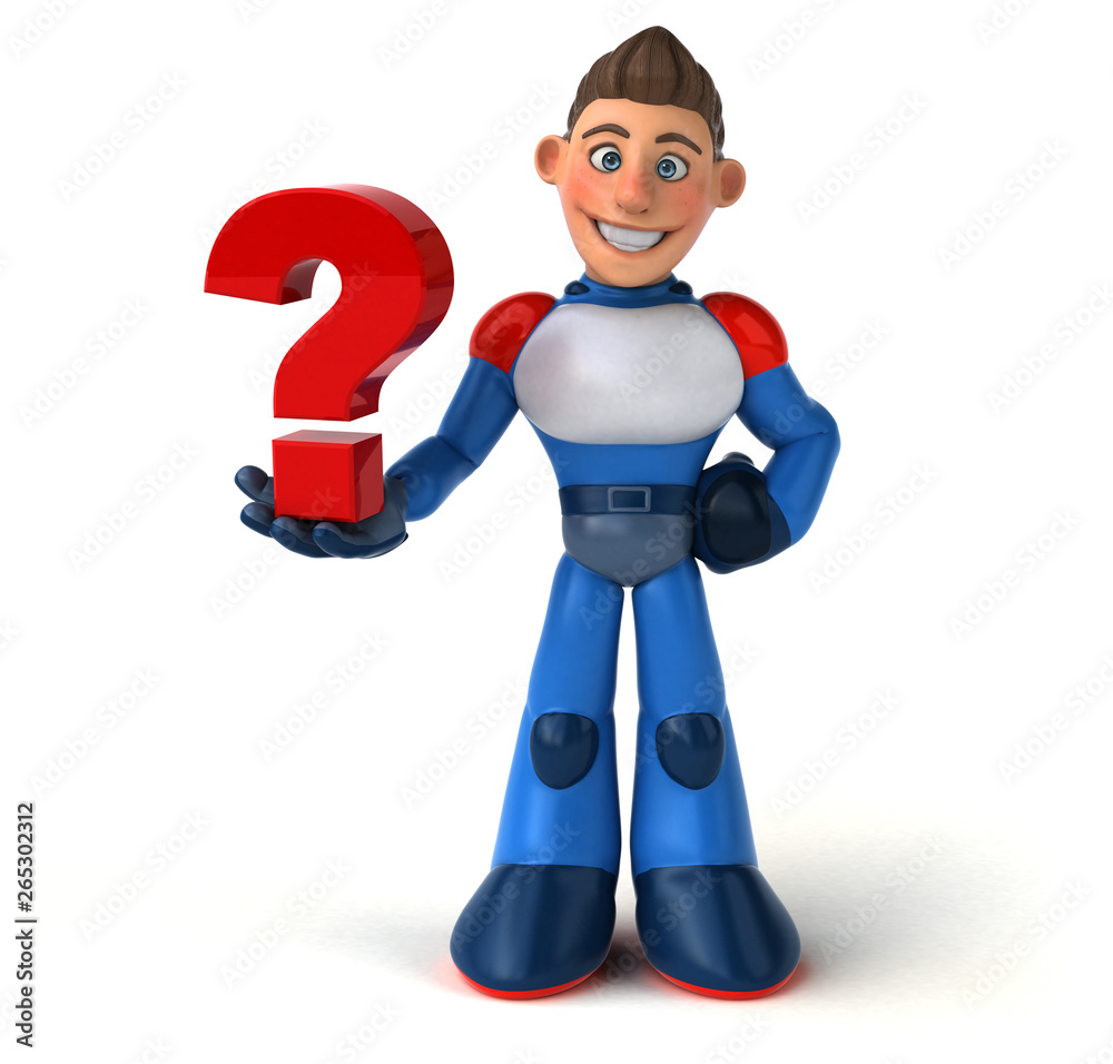 Super modern superhero - 3D Illustration Super modern superhero - 3D Illustration