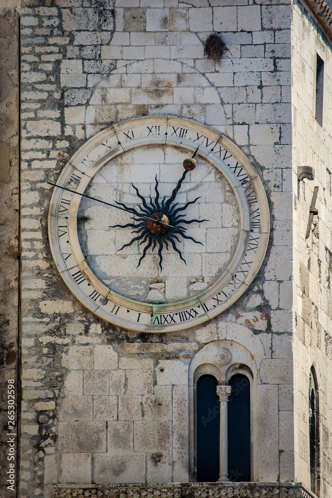 Tower clock in Split, Croatia