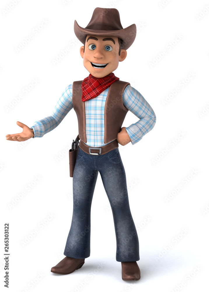 Fun Cowboy - 3D Illustration Fun Cowboy - 3D Illustration
