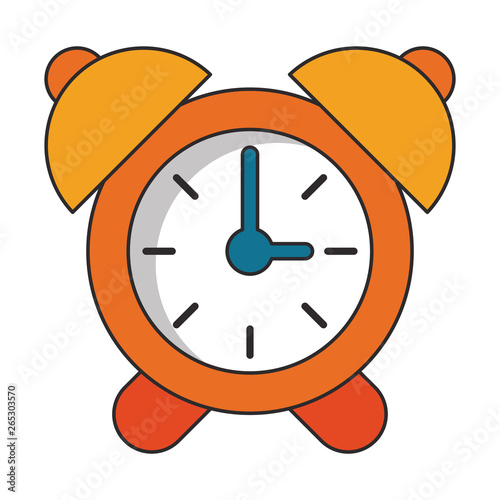 Alarm clock cartoon isolated