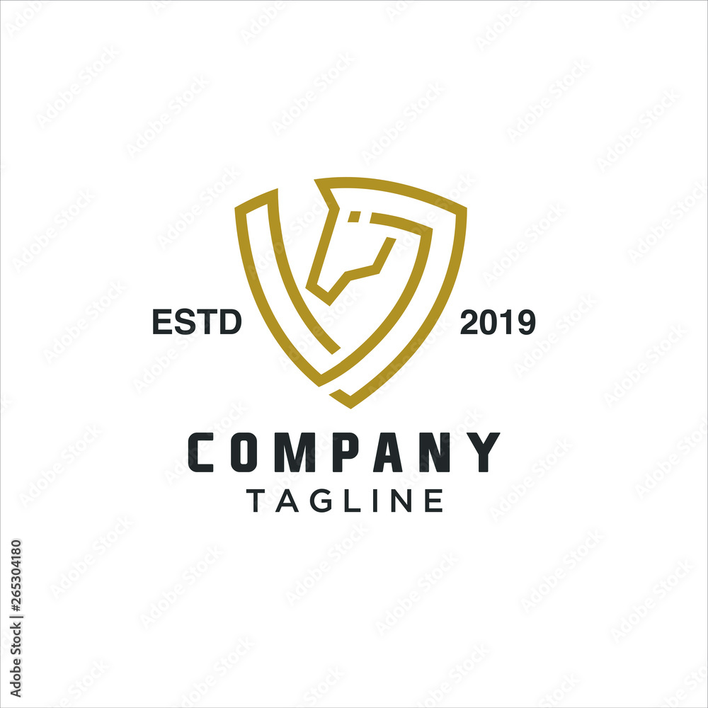 letter V shield, horse shield vector letter V shield, horse shield vector