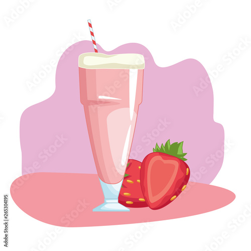 smoothie with strawberry