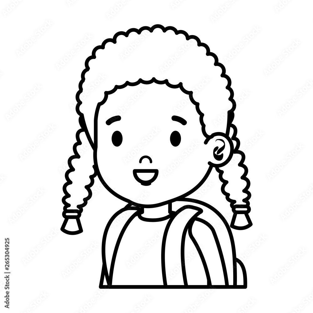 little african girl kid character