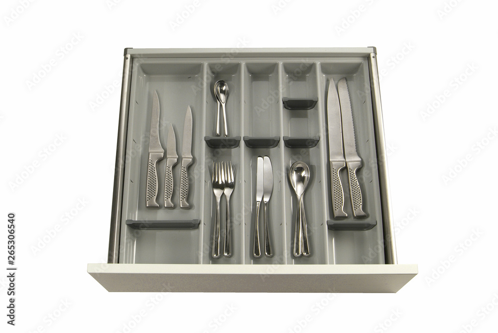 Obraz na plátně Cassetto attrezzato per utensili da cucina