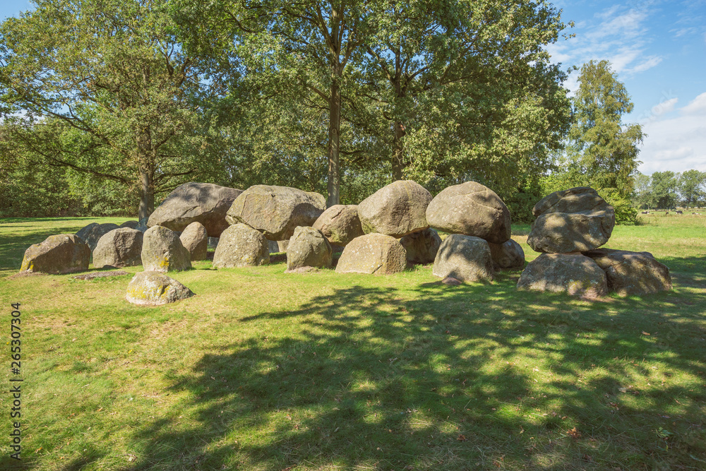 Side view of Dolmen D14 in the vicinity of Eexterhalte Side view of Dolmen D14 in the vicinity of Eexterhalte