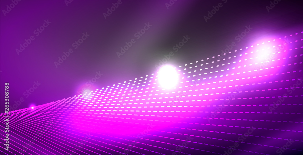 Glossy shiny glowing neon waves Glossy shiny glowing neon waves