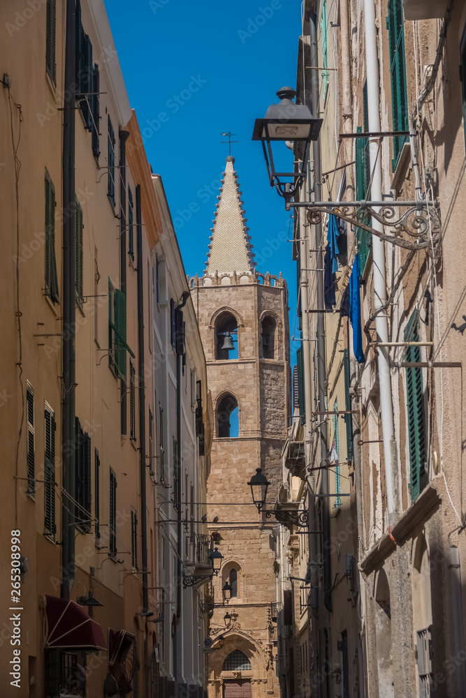 The old town of Alghero (L’Alguer), province of Sassari , northwestern Sardinia, Italy.