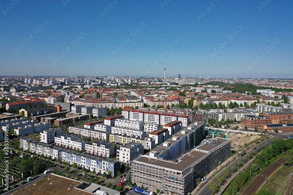Fototapeta premium Prenzlauer Berg Luftbild Pano