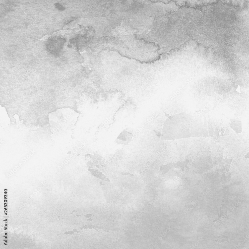 Silver with gray ink and watercolor texture on white paper background. Paint leaks and ombre effects. Hand painted abstract image. Silver with gray ink and watercolor texture on white paper background. Paint leaks and ombre effects. Hand painted abstract image.
