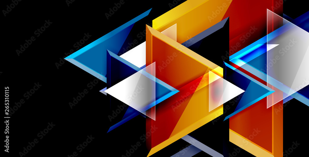 Dynamic triangle composition abstract background Dynamic triangle composition abstract background