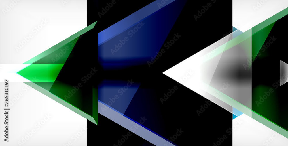 Dynamic triangle composition abstract background Dynamic triangle composition abstract background