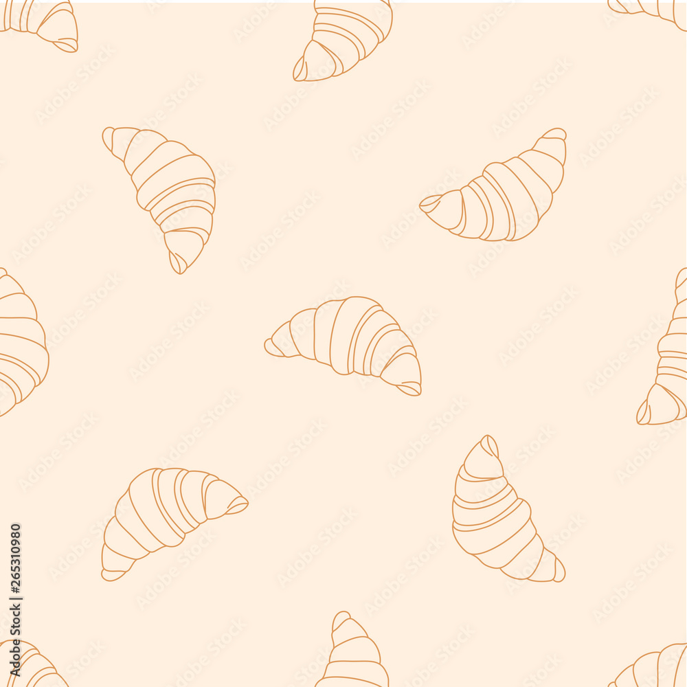 Bagel seamless pattern with icons. Style Outline. illustration on the theme of bakery products and bread baking. Vector background. Bagel seamless pattern with icons. Style Outline. illustration on the theme of bakery products and bread baking. Vector background.